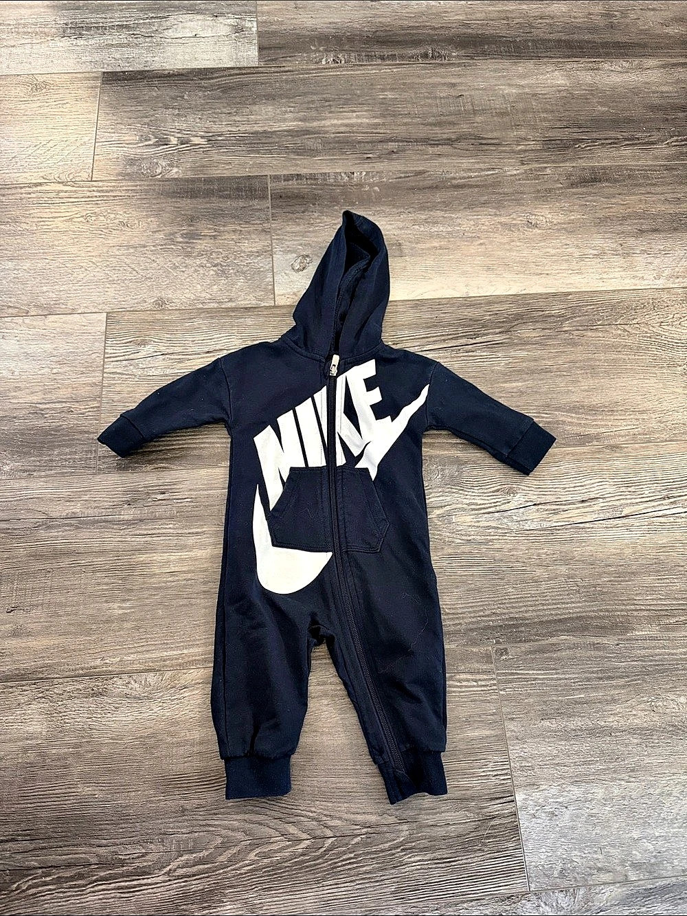 Nike Baby Essentials Hooded Coverall Black Baby 6M